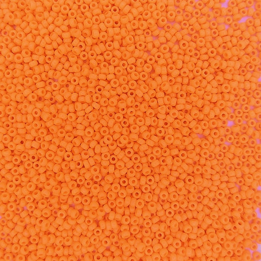 0405 - 10g Size 11/0 Miyuki seed beads in Opaque Tangerine