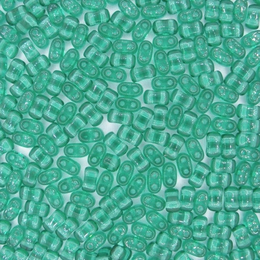 10g Bi-bo beads in Emerald