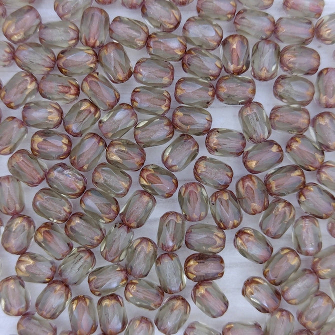10 x Farmers beads in Black Diamond/Bronze (6x4mm)