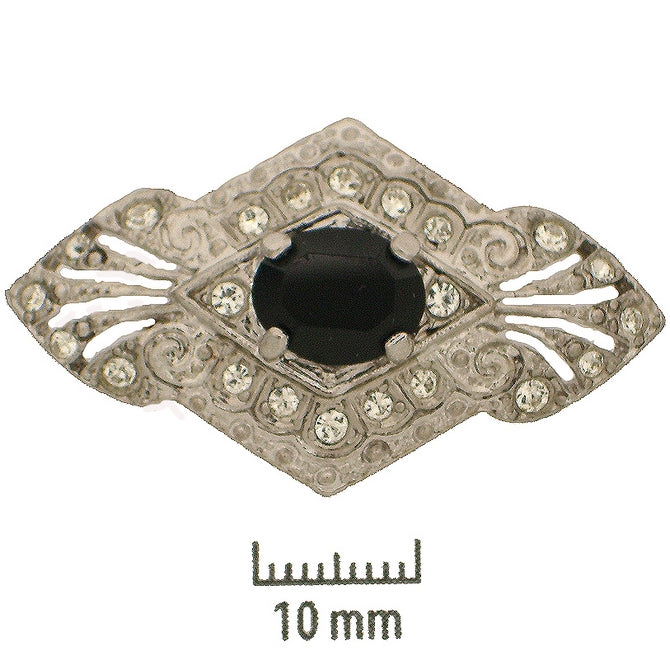 45340 - Claspgarten Silver Brooch - 40x21mm