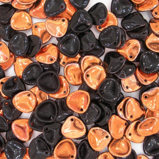 25 x small rose petals in Black Sunset (8x7mm)