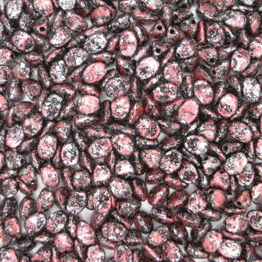 50 x pinch beads in Tweedy Red (3x5mm)