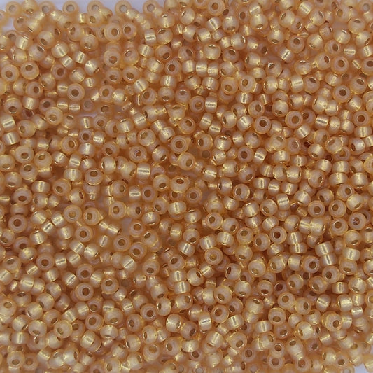 4231 - 50g Size 11/0 Miyuki seed beads in Duracoat Silver lined Golden Flax