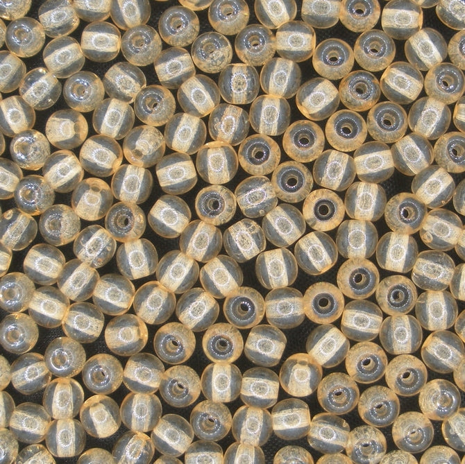 50 x 4mm round beads in Champagne