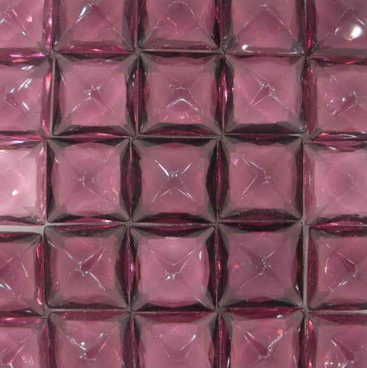 Cab40 - 12mm square cabochon in Mauve (Vintage)