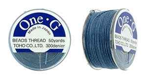 PT-50-10 - 50 yards of Toho One-G beading thread in Blue