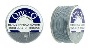 PT-50-3 - 50 yards of Toho One-G beading thread in Grey