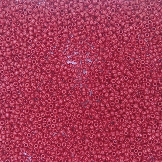 0408 - 10g Size 11/0 Miyuki seed beads in Opaque Dark Red