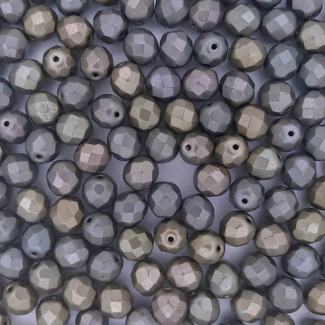 25 x 8mm faceted beads in Zinc Iris