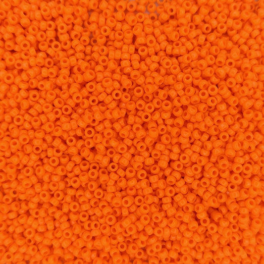 0406 - 5g Size 15/0 Miyuki seed beads in Opaque Orange