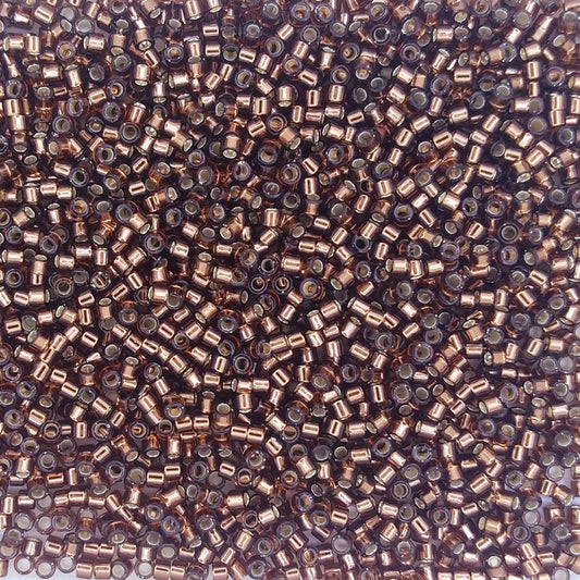 DB0150 - 1g Size 11/0 delicas in Silver lined Brown