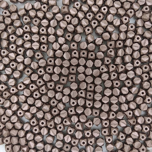 50 x 4mm english cut beads in Brown Velvet