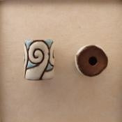 SB-59-A tube bead in White Swirls from Golem Studio