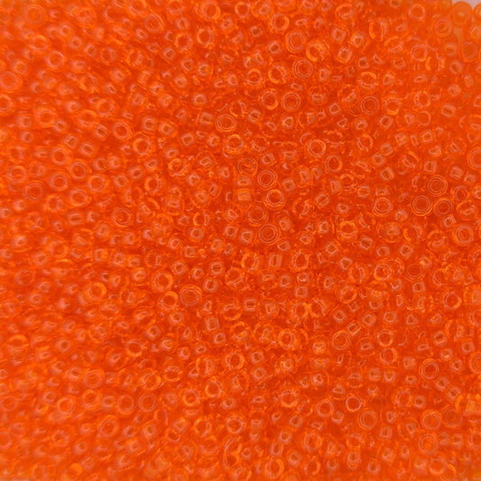 0139 - 10g Size 11/0 Miyuki seed beads in Transparent Tangerine