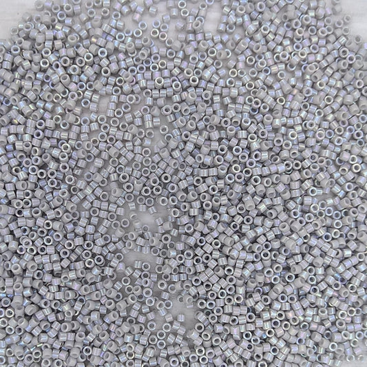 DB1508 - 5g Size 11/0 delicas in Opaque Light Smoke AB