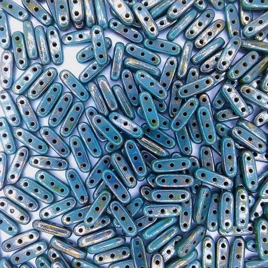 25 x CzechMate beams in Persian Turquoise Bronze Picasso