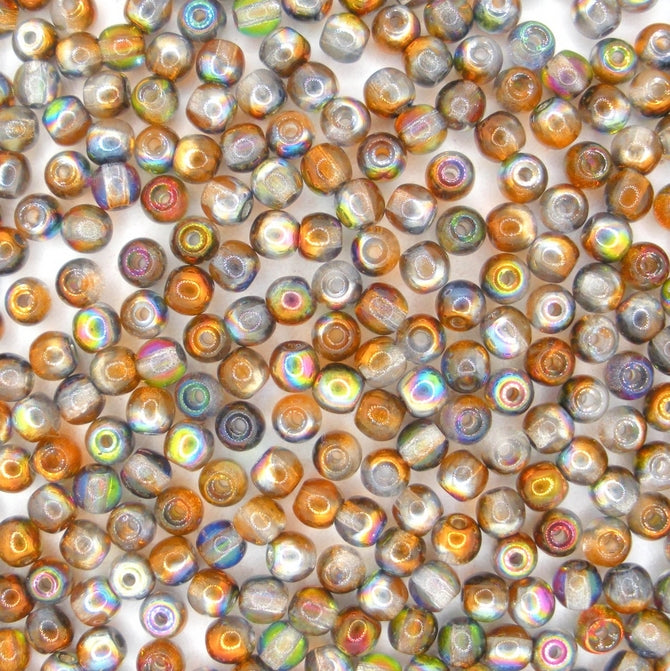 50 x 4mm round beads in Magic Copper