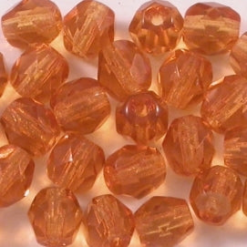 25 x 5mm faceted beads in Topaz