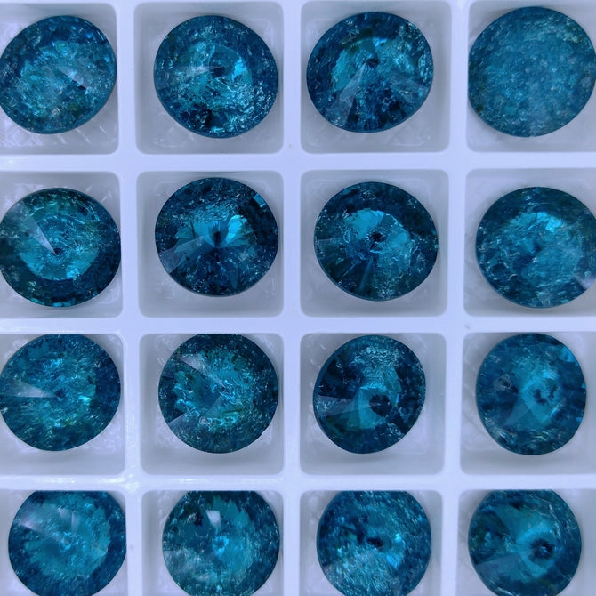 14mm rivoli in Indicolite Ice (Aurora)