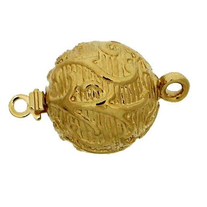 Claspgarten Gold ball clasp with 1 row 14615 - 12mm