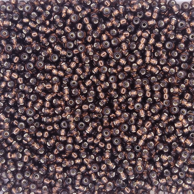 0029 - 50g Size 11/0 Miyuki seed beads in Silver lined Root Beer