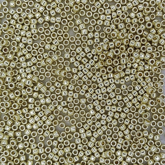 PF0559 - 10g Size 11/0 Toho seed beads in Galvanised Yellow Gold