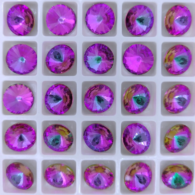 10.7mm rivoli in Crystal Heliotrope (Aurora)