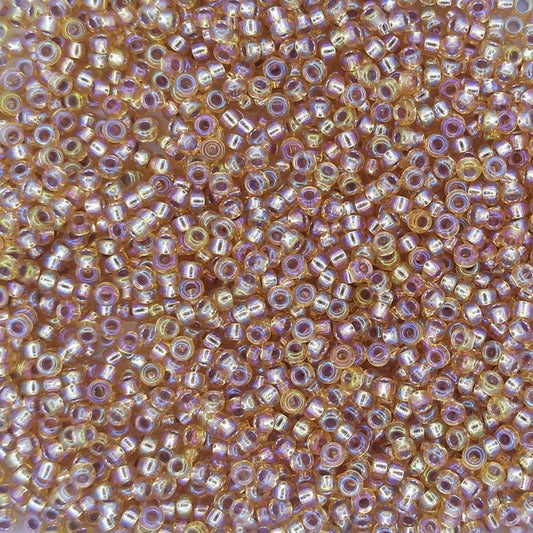1004 - 10g Size 11/0 Miyuki seed beads in Silver lined Dark Gold AB