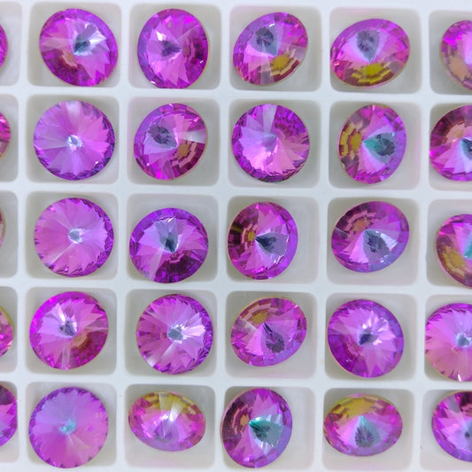 12mm rivoli in Crystal Heliotrope (Aurora)