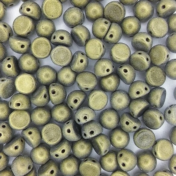 10 x CzechMate cabochons in Metallic Suede Gold