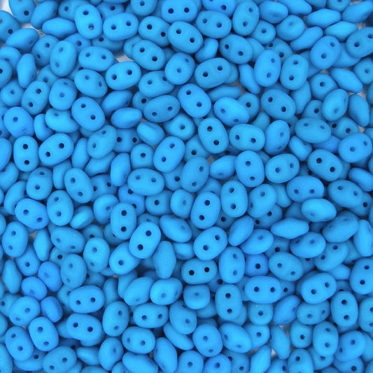 10g Superduo beads in Neon Electric Blue