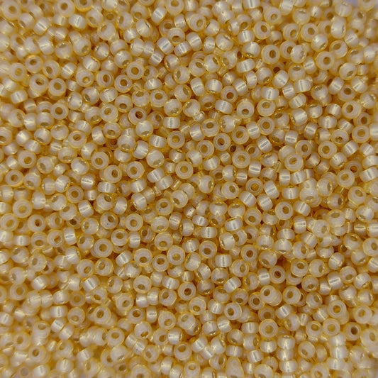 0578 - 10g Size 11/0 Miyuki seed beads in Light Topaz Silver lined Alabaster