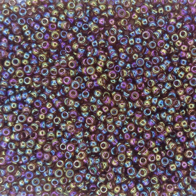 0257 - 10g Size 11/0 Miyuki seed beads in Transparent Topaz AB
