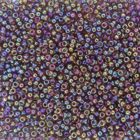 0257 - 10g Size 11/0 Miyuki seed beads in Transparent Topaz AB