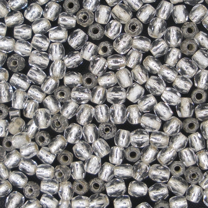 50 x 3mm faceted beads in Silver Lined Crystal