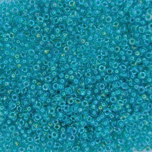 3742 - 10g Size 11/0 Miyuki seed beads in Fancy lined Teal Green