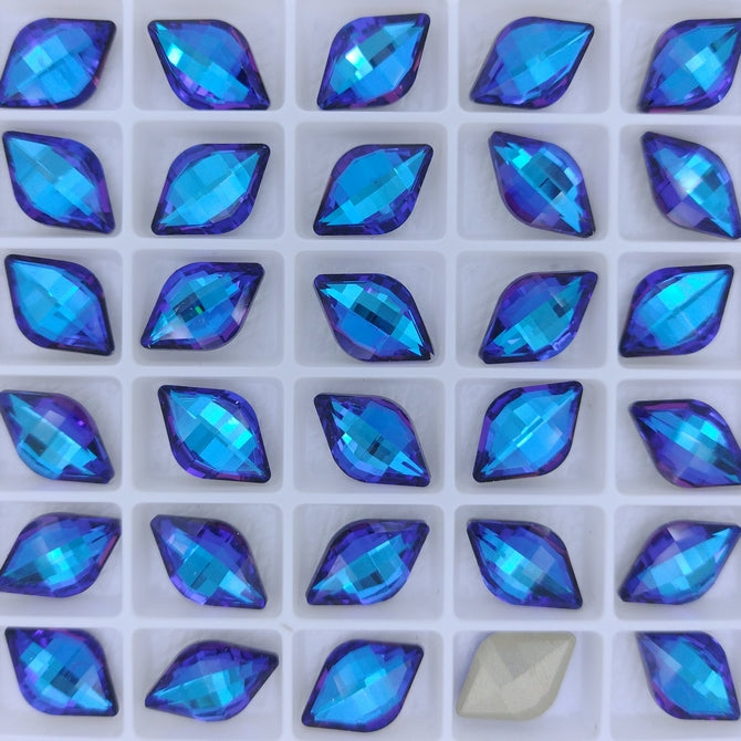 14x9mm Lemon Fancy Stone in Crystal Bermuda Blue (Aurora)