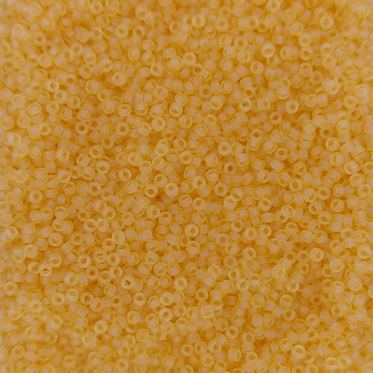 0132F - 5g Size 15/0 Miyuki seed beads in Matt Transparent Light Topaz