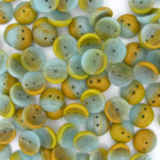 25 x piggy beads in Blue/Brown