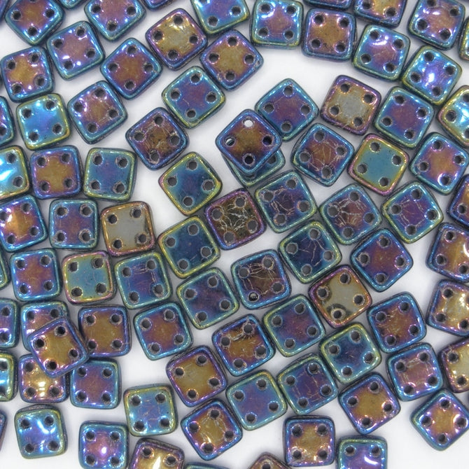 50 x CzechMate QuadraTiles in Blue Iris