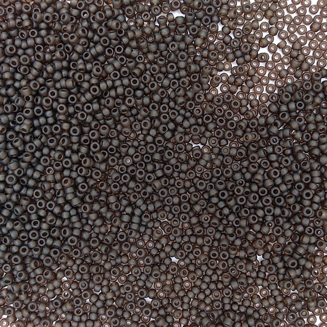 0135F - 10g Size 11/0 Miyuki seed beads in Matt Brown