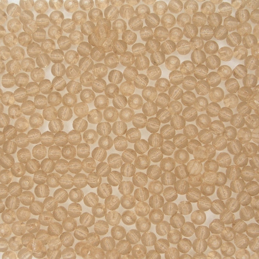 50 x 3mm round beads in Light Colorado Topaz