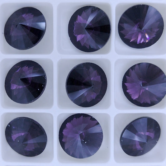 12mm rivoli in Amethyst (Aurora)