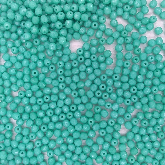 50 x 3mm faceted beads in Jade