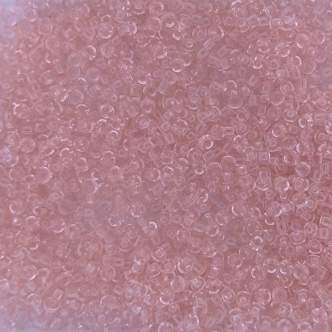 0155 - 50g Size 11/0 Miyuki seed beads in Transparent Light Tea Rose