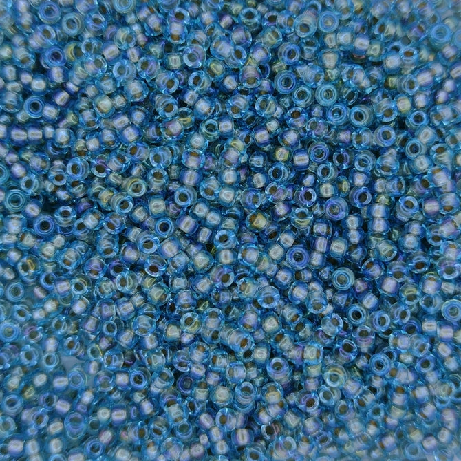 3741 - 50g Size 11/0 Miyuki seed beads in Fancy lined Blue Silver