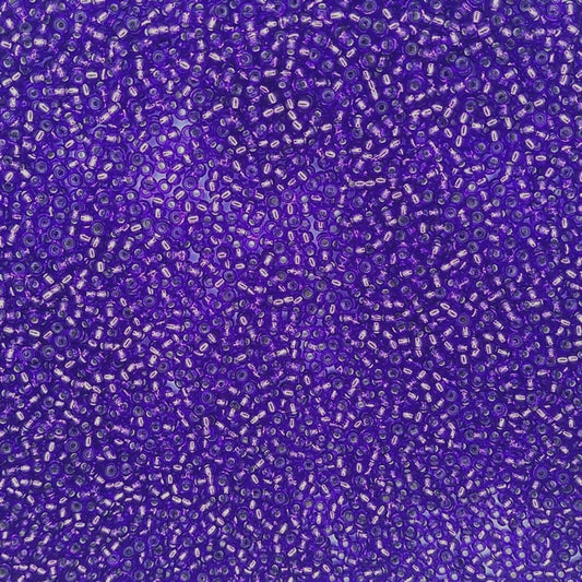 1344 - 10g Size 11/0 Miyuki seed beads in Silver lined Purple