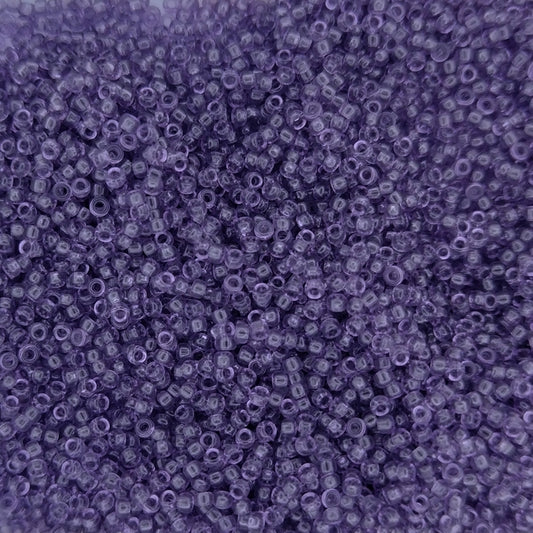 0157 - 25g Size 15/0 Miyuki seed beads in Transparent Amethyst