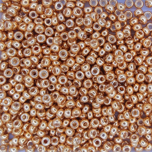 1053 - 50g Size 8/0 Miyuki seed beads in Galvanised Yellow Gold