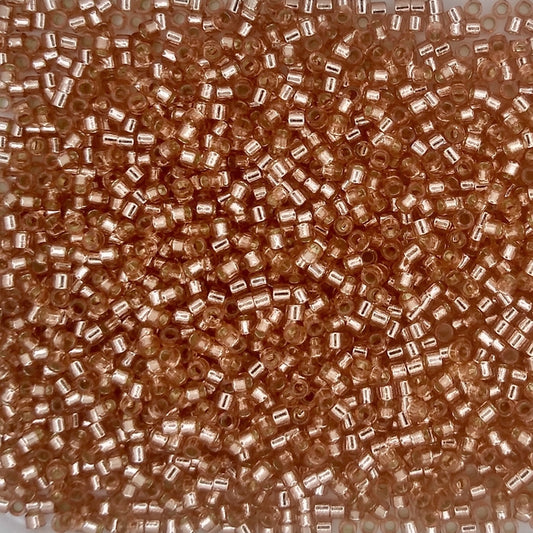 DB2151 - 1g Size 11/0 delicas in Duracoat Silver lined Rose Copper